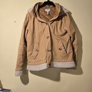 Arizona Jean Company Women's Tan Jacket with Sherpa Lining